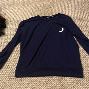 long sleeved moon romwe sleep shirt